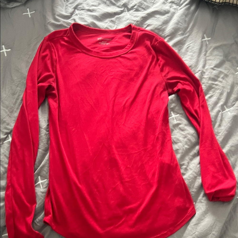No Boundaries Vibrant Red Long Sleeve Top
